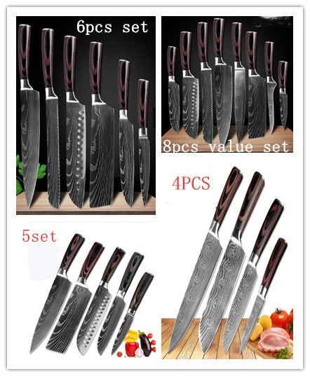 Carpenter's Special Set 6-piece Set 8-piece Set Knife Chef Knife Kitchen Knife Cooking - 𝓢𝓱𝓸𝓹𝓵𝓮𝓬𝔂