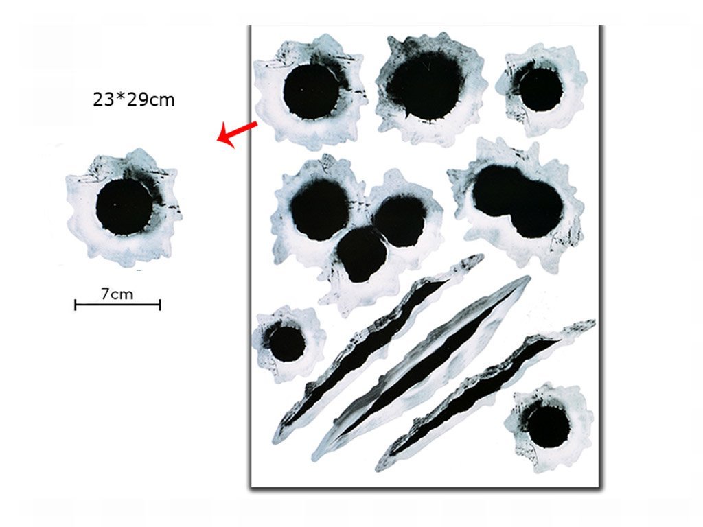 Simulation Bullet Hole Car Sticker, Car Bullet Hole Crack Car Sticker - 𝓢𝓱𝓸𝓹𝓵𝓮𝓬𝔂