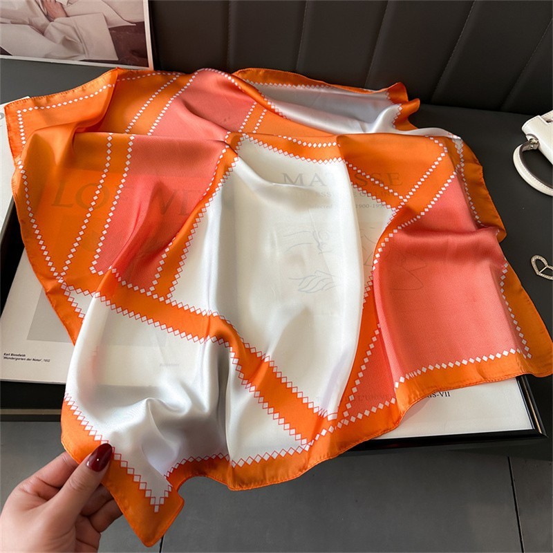 Artificial Silk Striped High-grade Korean Style Stylish Beach Arm Bag Silk Scarf - 𝓢𝓱𝓸𝓹𝓵𝓮𝓬𝔂