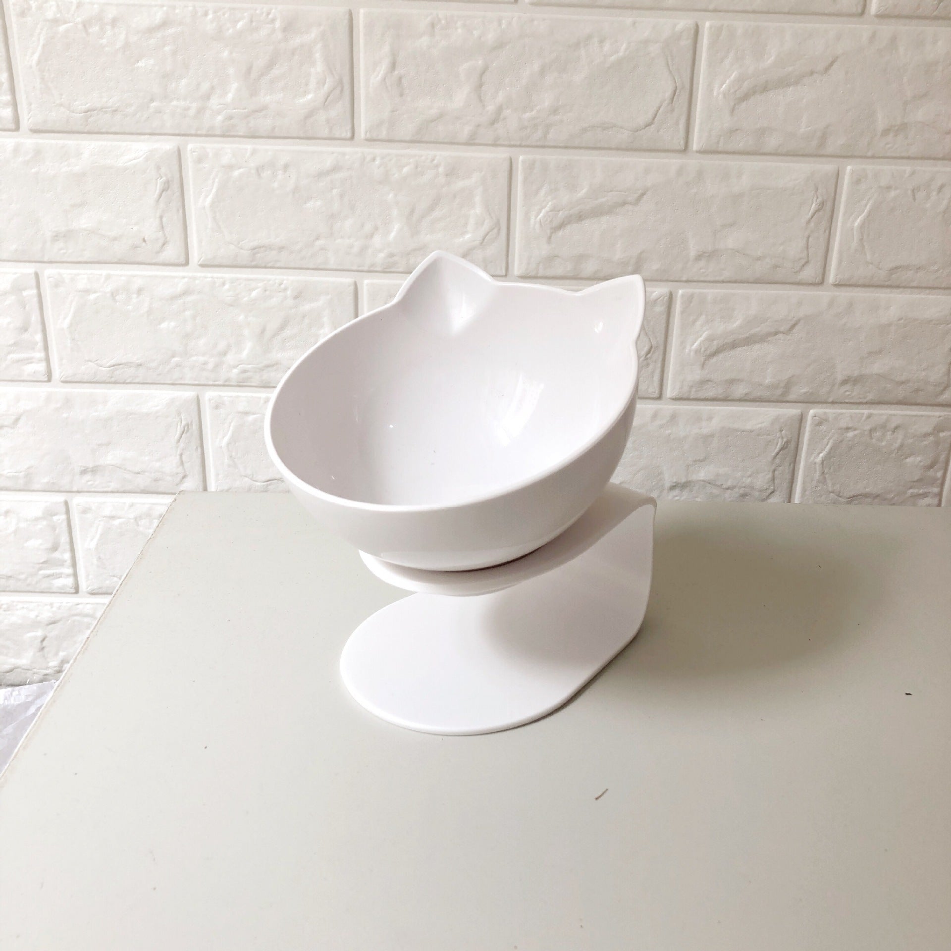 New Inclined Food Cat Ear Oblique Mouth Transparent Single Pet Bowl - 𝓢𝓱𝓸𝓹𝓵𝓮𝓬𝔂