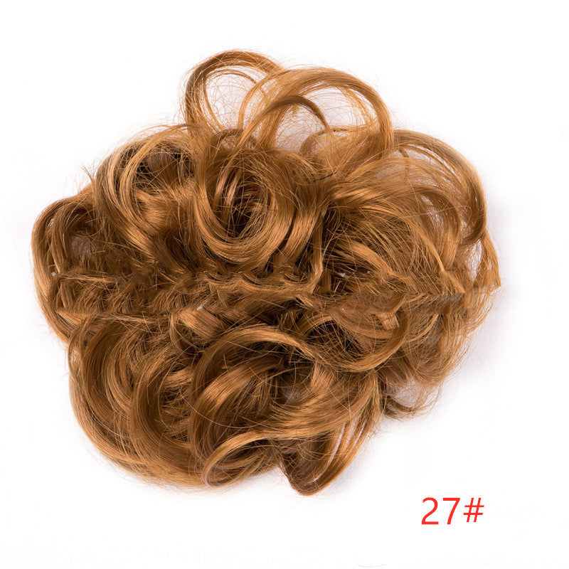 Europe, Japan, and South Korea popular hair bun fluffy natural drawstring curly hair ball head hair ring hair set female hair accessories chemical fiber hair - 𝓢𝓱𝓸𝓹𝓵𝓮𝓬𝔂