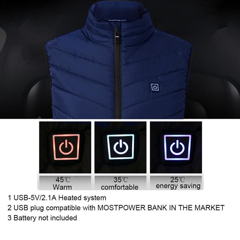 Heated Vest Smart Electric Heating Jacket Men Women Waistcoat Winter - 𝓢𝓱𝓸𝓹𝓵𝓮𝓬𝔂