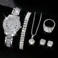 Women's Diamond Fashion Roman Quartz Watch Five-piece Set - 𝓢𝓱𝓸𝓹𝓵𝓮𝓬𝔂