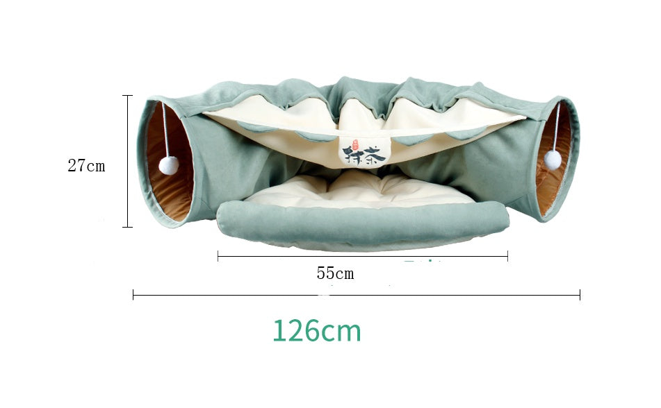 Pet Cats Tunnel Interactive Play Toy Mobile Collapsible Ferrets Rabbit Bed tunnels Indoor Toys Kitten Exercising Products - 𝓢𝓱𝓸𝓹𝓵𝓮𝓬𝔂