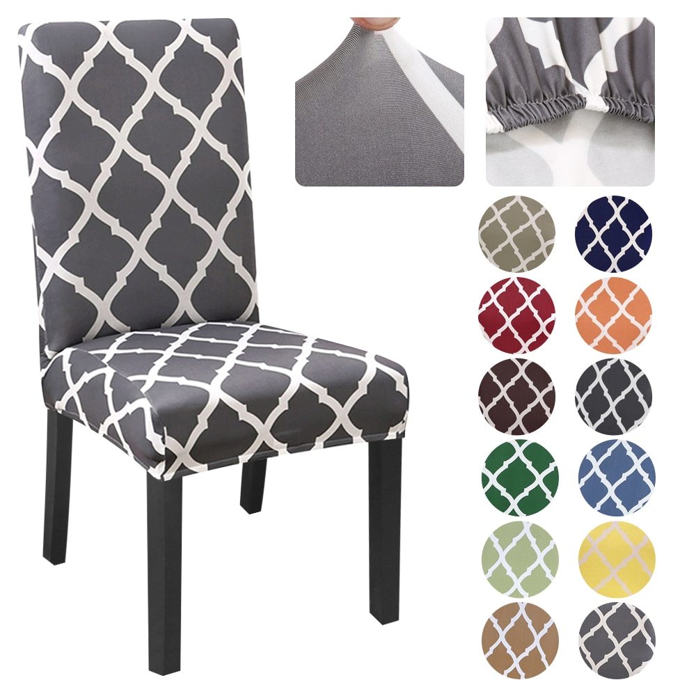 Spandex Chair Covers Printed Stretch Elastic Universal Chair Cover Slipcovers Fitting Chair Protective Covers - 𝓢𝓱𝓸𝓹𝓵𝓮𝓬𝔂