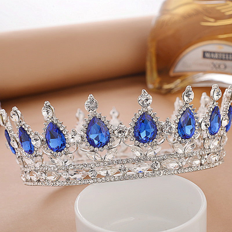 Full Crown Bridal Tiara Crown Wedding Diadem Bridal Round Crown - 𝓢𝓱𝓸𝓹𝓵𝓮𝓬𝔂