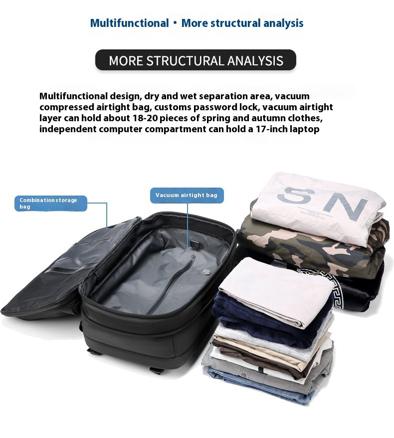 Men's Large-capacity Backpack Dry Wet Separation Anti-theft Package Business Leisure Unisex Backpack - 𝓢𝓱𝓸𝓹𝓵𝓮𝓬𝔂