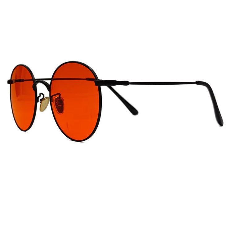 Light Blocking Amber Lens Circular Gaming Glasses - 𝓢𝓱𝓸𝓹𝓵𝓮𝓬𝔂