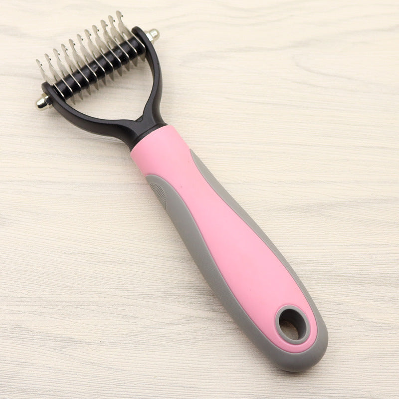 Pet Long-haired Dogknot Comb Double-sided Blade Dog - 𝓢𝓱𝓸𝓹𝓵𝓮𝓬𝔂
