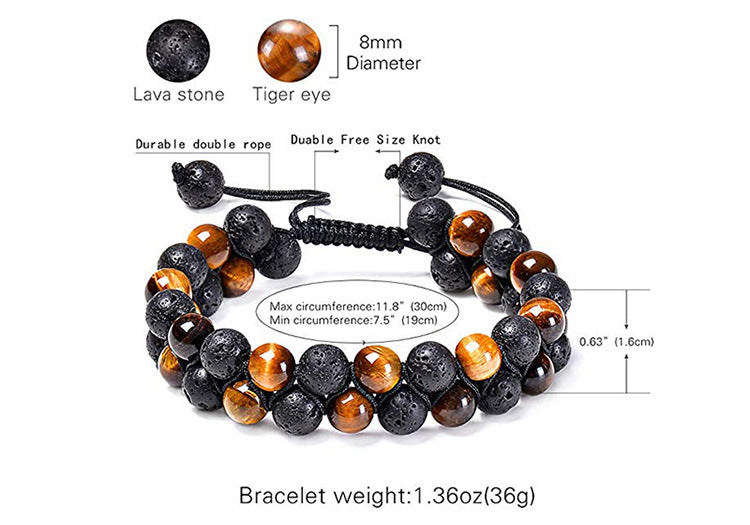 Tiger Eye Couple Bracelets Matte Black Agate Beads Bracelet - 𝓢𝓱𝓸𝓹𝓵𝓮𝓬𝔂