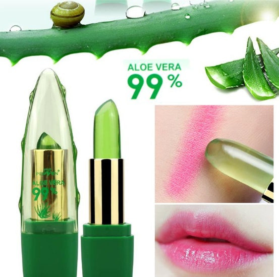Aloe Vera Gel Color Changing Lipstick Gloss  Moisturizer Anti-drying Desalination Fine-grain Lip Blam Care - 𝓢𝓱𝓸𝓹𝓵𝓮𝓬𝔂
