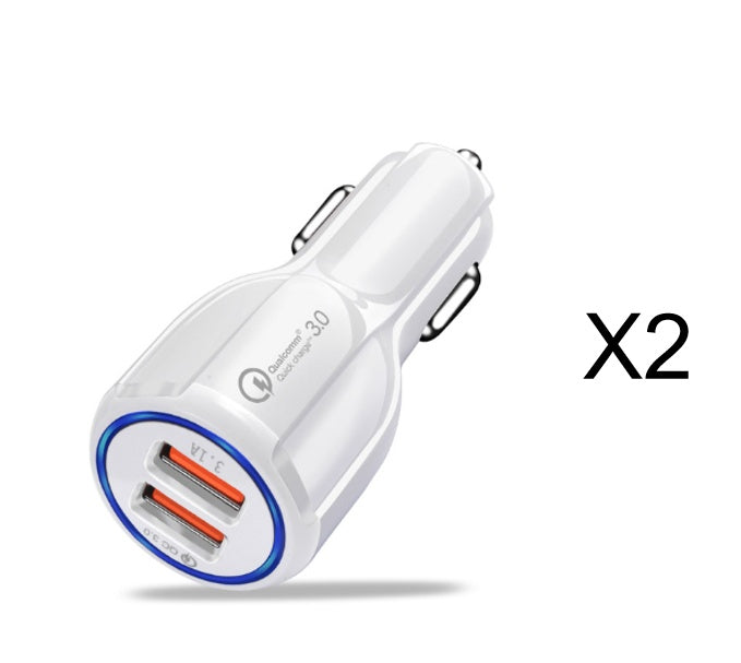 Quick Charge 3.0 Car Charger For Mobile Phone Dual Usb Car Charger Qualcomm Qc 3.0 Fast Charging Adapter Mini Usb Car Charger - 𝓢𝓱𝓸𝓹𝓵𝓮𝓬𝔂