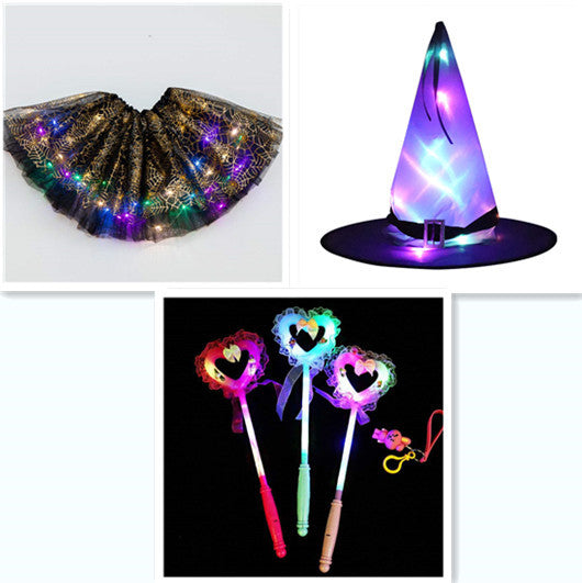Magical & Luminous  LED Princess Halloween Tutu Skirt Sequins Shiny Skirt - 𝓢𝓱𝓸𝓹𝓵𝓮𝓬𝔂