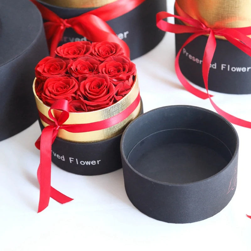Eternal Roses In Box Preserved Real Rose Flowers With Box Set Valentines Day Gift Romantic Artificial Flowers - 𝓢𝓱𝓸𝓹𝓵𝓮𝓬𝔂