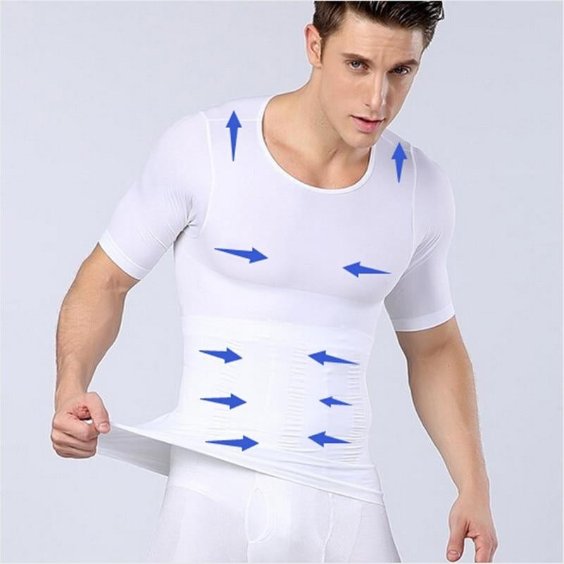 Male Chest Compression T-shirt Fitness Hero Belly Buster Slimming - 𝓢𝓱𝓸𝓹𝓵𝓮𝓬𝔂