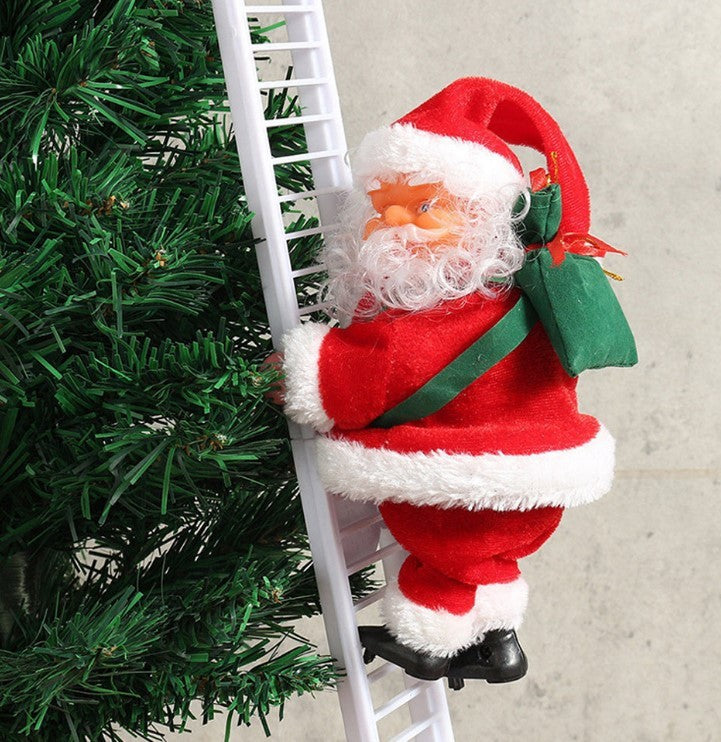 Climbing Ladder Electric Santa Claus Climbing Red Ladder Doll Toy - 𝓢𝓱𝓸𝓹𝓵𝓮𝓬𝔂