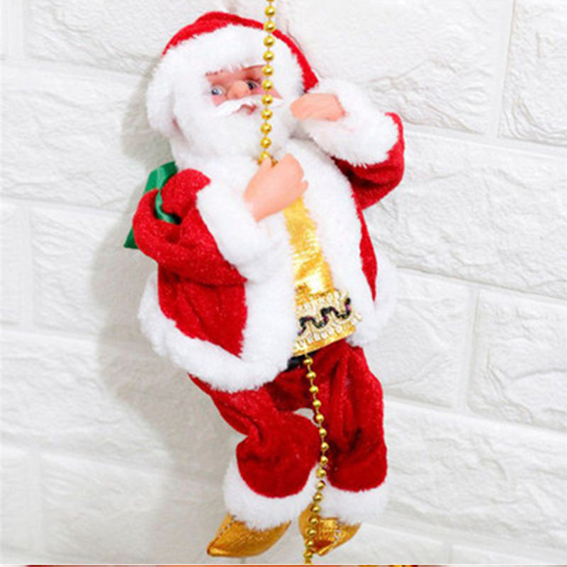 Climbing Ladder Electric Santa Claus Climbing Red Ladder Doll Toy - 𝓢𝓱𝓸𝓹𝓵𝓮𝓬𝔂