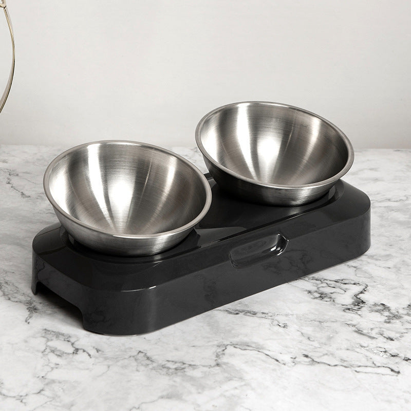Pet Stainless Steel Bowl Pet Double Night - 𝓢𝓱𝓸𝓹𝓵𝓮𝓬𝔂
