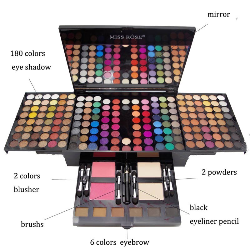 180 Colors Eyes Shadow Blush Set Personalized Piano-shaped Makeup Palette Box - 𝓢𝓱𝓸𝓹𝓵𝓮𝓬𝔂
