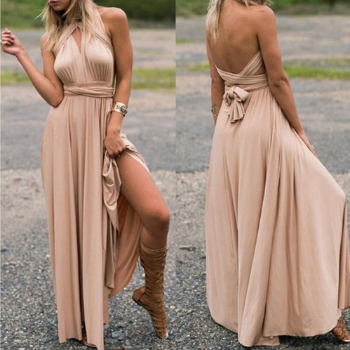 Women's Sexy Long Party Dress Club Floor-Length Summer Backless Bandage Maxi Dress Multiway Bridesmaids Boho Women Dress Vestidos - 𝓢𝓱𝓸𝓹𝓵𝓮𝓬𝔂
