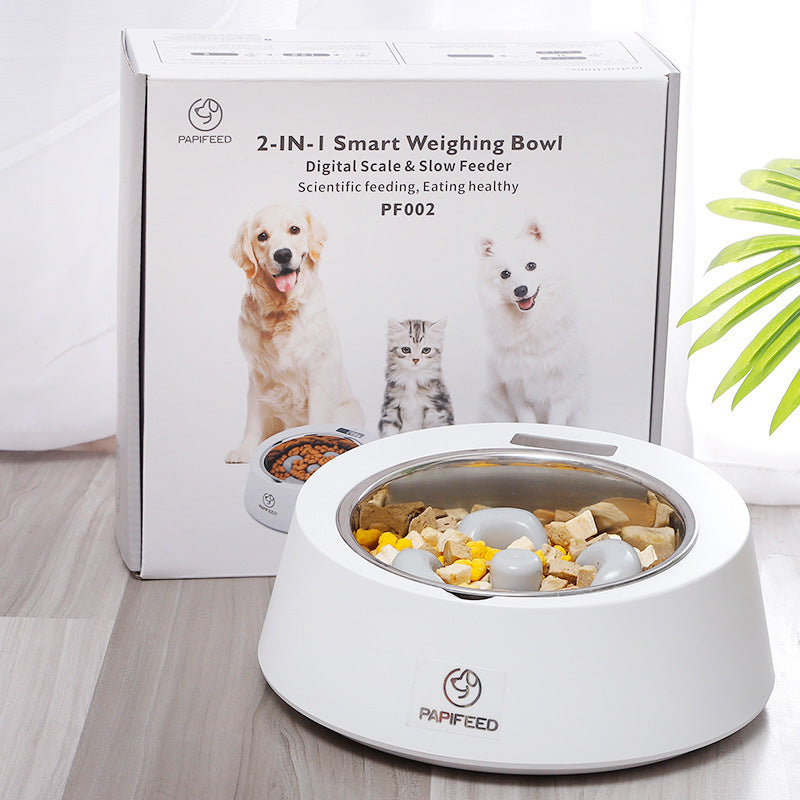 Pet Dog Bowl Slow Feeder Dog Food Bowl Smart Weighing Dog Slow Feeder Cat Pet Feeder - 𝓢𝓱𝓸𝓹𝓵𝓮𝓬𝔂