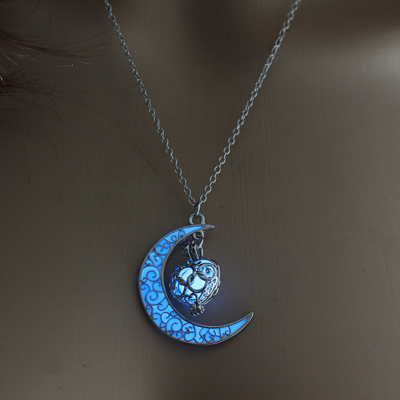 Glowing Pendant Necklaces Silver Plated Chain Necklaces - 𝓢𝓱𝓸𝓹𝓵𝓮𝓬𝔂