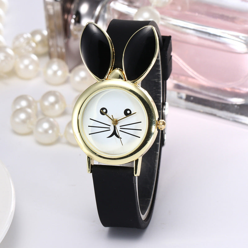 Casual Cute Silicone Candy Series Rabbit Ear Decoration Electronic Quartz Watch - 𝓢𝓱𝓸𝓹𝓵𝓮𝓬𝔂