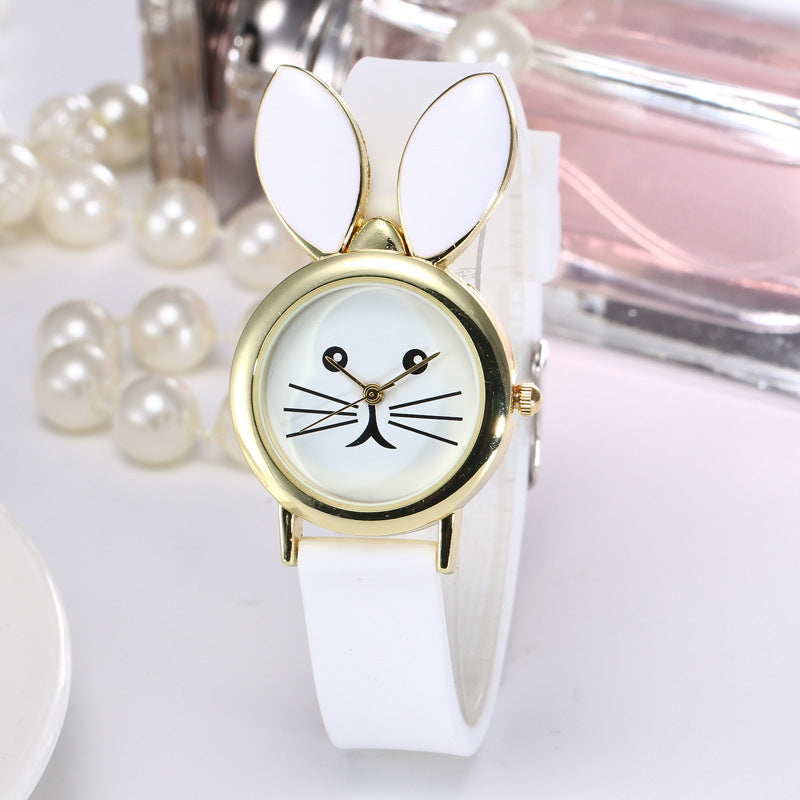 Casual Cute Silicone Candy Series Rabbit Ear Decoration Electronic Quartz Watch - 𝓢𝓱𝓸𝓹𝓵𝓮𝓬𝔂