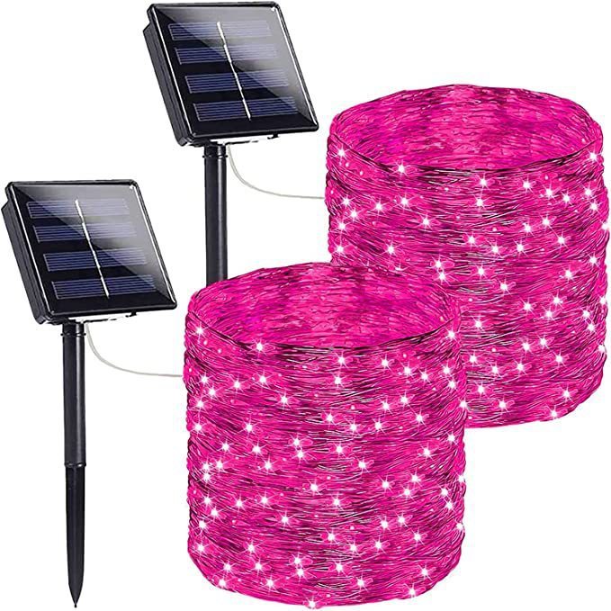 LED Solar Copper Wire Lamp Eight Function Light String