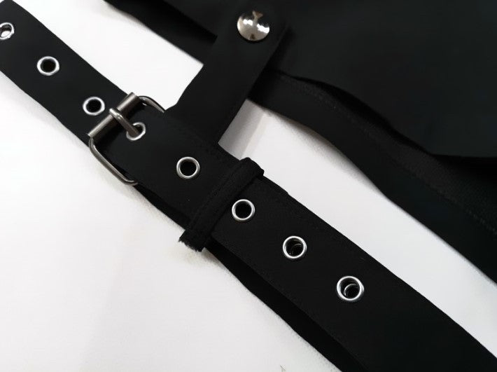 Summer Punk Rock Women's Shorts Sexy Cross Ring Hanging Ornament Summer Fashion Black Shorts - 𝓢𝓱𝓸𝓹𝓵𝓮𝓬𝔂