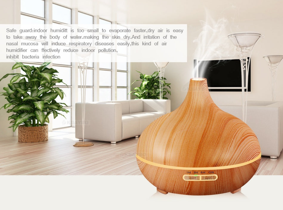 Creative Home Appliance Full Wood Grain Remote Control Aromatherapy Lamp - 𝓢𝓱𝓸𝓹𝓵𝓮𝓬𝔂