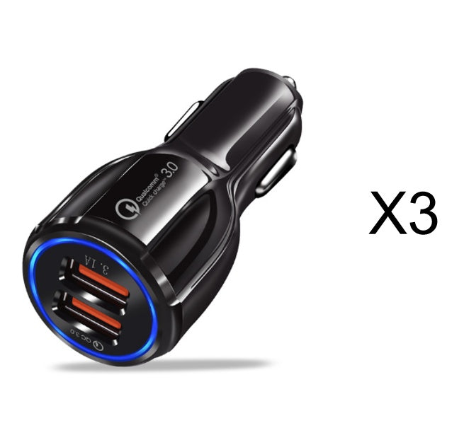 Quick Charge 3.0 Car Charger For Mobile Phone Dual Usb Car Charger Qualcomm Qc 3.0 Fast Charging Adapter Mini Usb Car Charger - 𝓢𝓱𝓸𝓹𝓵𝓮𝓬𝔂