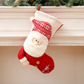 Large Red White Knitted Christmas Stocking Santa Claus Fireplace Decor Socks Xmas Gift Bags Candy Holder Decor For Home - 𝓢𝓱𝓸𝓹𝓵𝓮𝓬𝔂