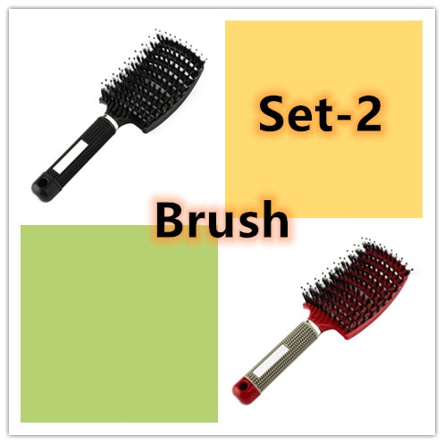 Hairbrush Anti Klit Brushy Haarborstel Women Detangler Hair Brush Bristle Nylon Scalp Massage  Teaser Hair Brush Comb - 𝓢𝓱𝓸𝓹𝓵𝓮𝓬𝔂