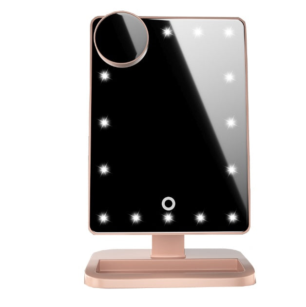 Touch Screen Makeup Mirror With 20 LED Light Bluetooth Music Speaker 10X Magnifying Mirrors Lights - 𝓢𝓱𝓸𝓹𝓵𝓮𝓬𝔂