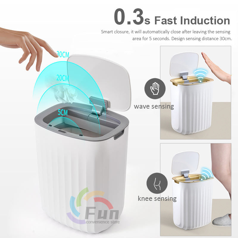 Smart Trash Can With Lid For Bedroom And Living Room Kitchen Storage Box Trash Can Induction Small Car Box Automatic Smart Dustbin Smart Trash Bin - 𝓢𝓱𝓸𝓹𝓵𝓮𝓬𝔂