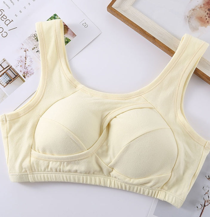 Plus Size Women Bra Ladies Cotton Quake-Proof Underwear Sleep Tops No Buckles Non Wire Lingerie With Removable Padded - 𝓢𝓱𝓸𝓹𝓵𝓮𝓬𝔂