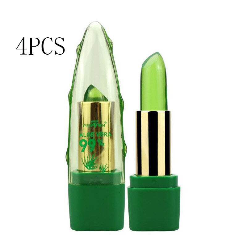 Aloe Vera Gel Color Changing Lipstick Gloss  Moisturizer Anti-drying Desalination Fine-grain Lip Blam Care - 𝓢𝓱𝓸𝓹𝓵𝓮𝓬𝔂
