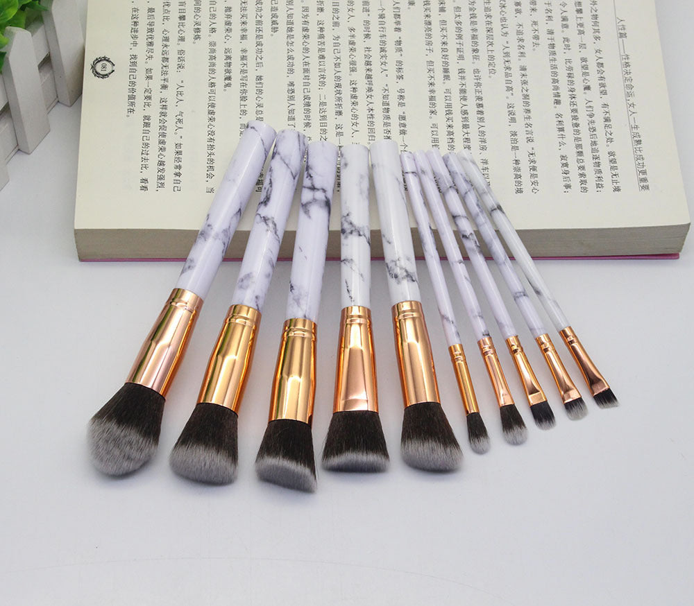 15 Marbled Design Makeup Brushes Set - 𝓢𝓱𝓸𝓹𝓵𝓮𝓬𝔂
