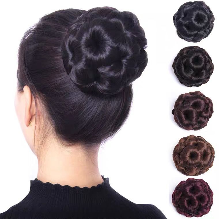 High Temperature Silk Wig Hair Ring, Hair Bun, Nine Flower Ball Head Bridal Costume Plate - 𝓢𝓱𝓸𝓹𝓵𝓮𝓬𝔂