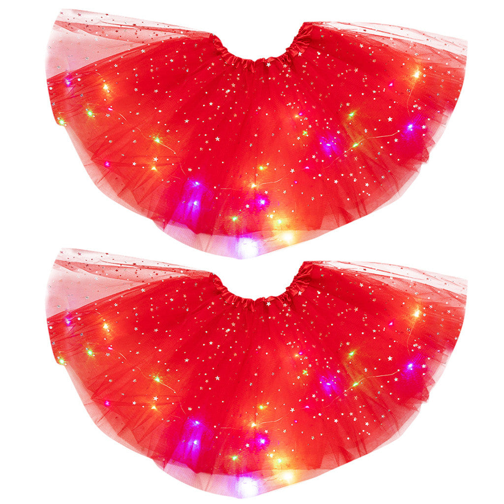 Magical & Luminous  LED Princess Halloween Tutu Skirt Sequins Shiny Skirt - 𝓢𝓱𝓸𝓹𝓵𝓮𝓬𝔂