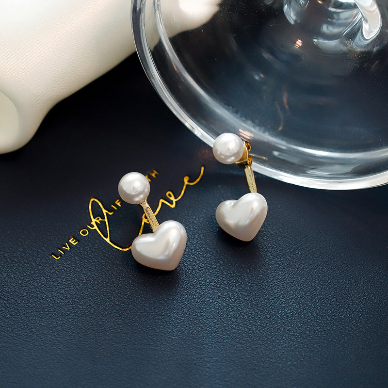 Simple Temperament Love Pearl Stud Earrings - 𝓢𝓱𝓸𝓹𝓵𝓮𝓬𝔂