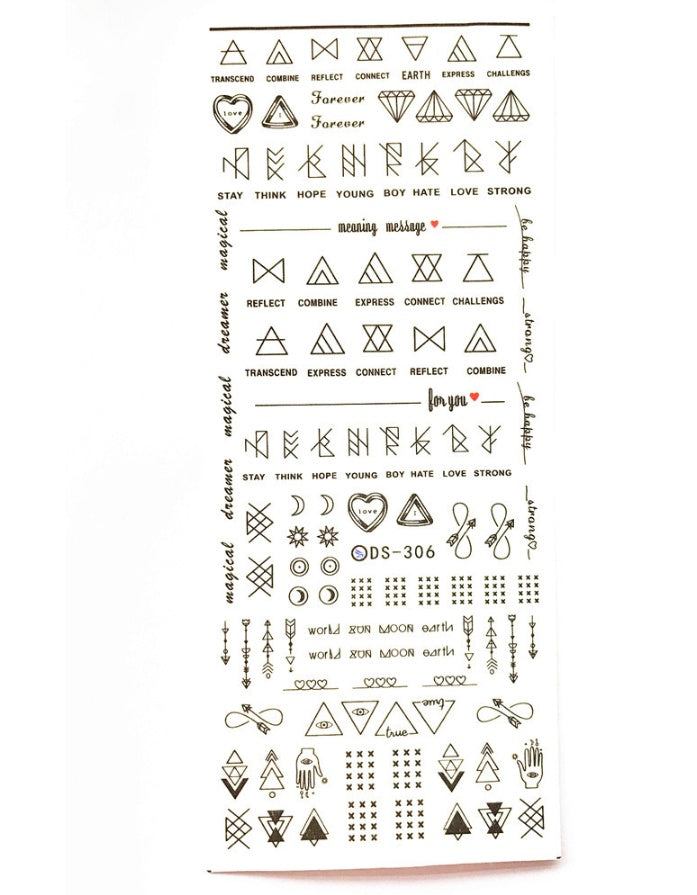 Geometric  DIY Art Nail Polish Stickers - 𝓢𝓱𝓸𝓹𝓵𝓮𝓬𝔂