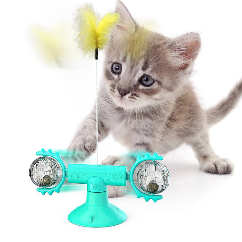 Cat Rotating Windmill Multi-Function Toys Itch Scratching Device Teeth Shining Toy - 𝓢𝓱𝓸𝓹𝓵𝓮𝓬𝔂