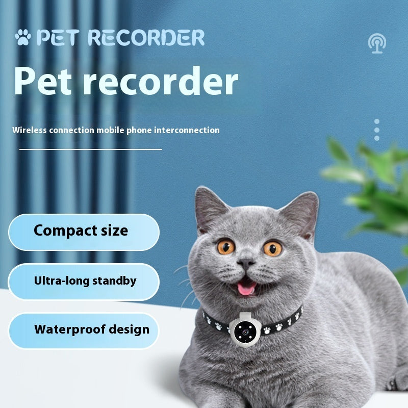Pets Recorder Pet Tracker Collar Dogs And Cats Viewing Angle Motion Recording Camera Action Camera With Video Records Cat Collars Camera Sport Pet Products - 𝓢𝓱𝓸𝓹𝓵𝓮𝓬𝔂