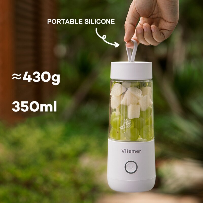 350ml Portable Blender Juicer Electric USB Rechargeable Mixer Smoothie Slushy Cup Juice Blender Bottle USB Charging Kitchen Gadgets - 𝓢𝓱𝓸𝓹𝓵𝓮𝓬𝔂