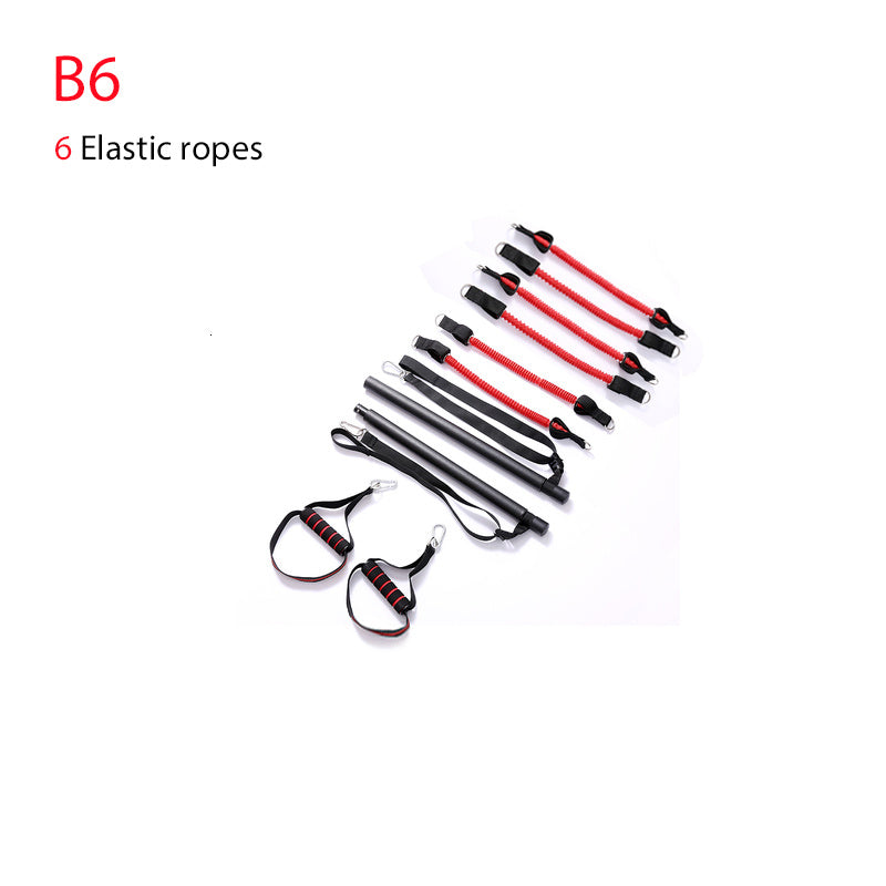 Body Workout Trainer Bar with Resistance Bands Rubber Buckles - 𝓢𝓱𝓸𝓹𝓵𝓮𝓬𝔂