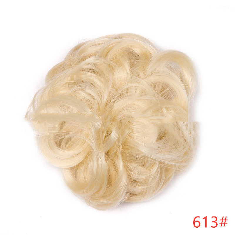 Europe, Japan, and South Korea popular hair bun fluffy natural drawstring curly hair ball head hair ring hair set female hair accessories chemical fiber hair - 𝓢𝓱𝓸𝓹𝓵𝓮𝓬𝔂