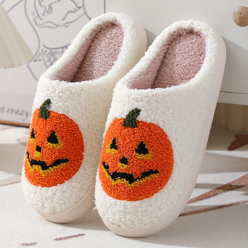 Halloween Pumpkin Cartoon Slippers Warm Winter Slippers Men And Women Couples Indoor House Shoes - 𝓢𝓱𝓸𝓹𝓵𝓮𝓬𝔂