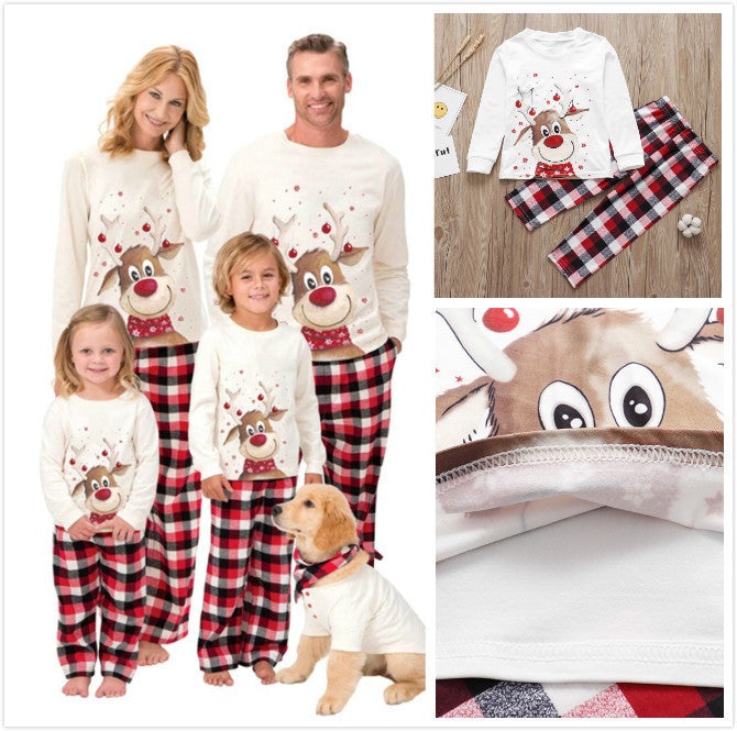 Elk Print Christmas Parent-child Outfit - 𝓢𝓱𝓸𝓹𝓵𝓮𝓬𝔂